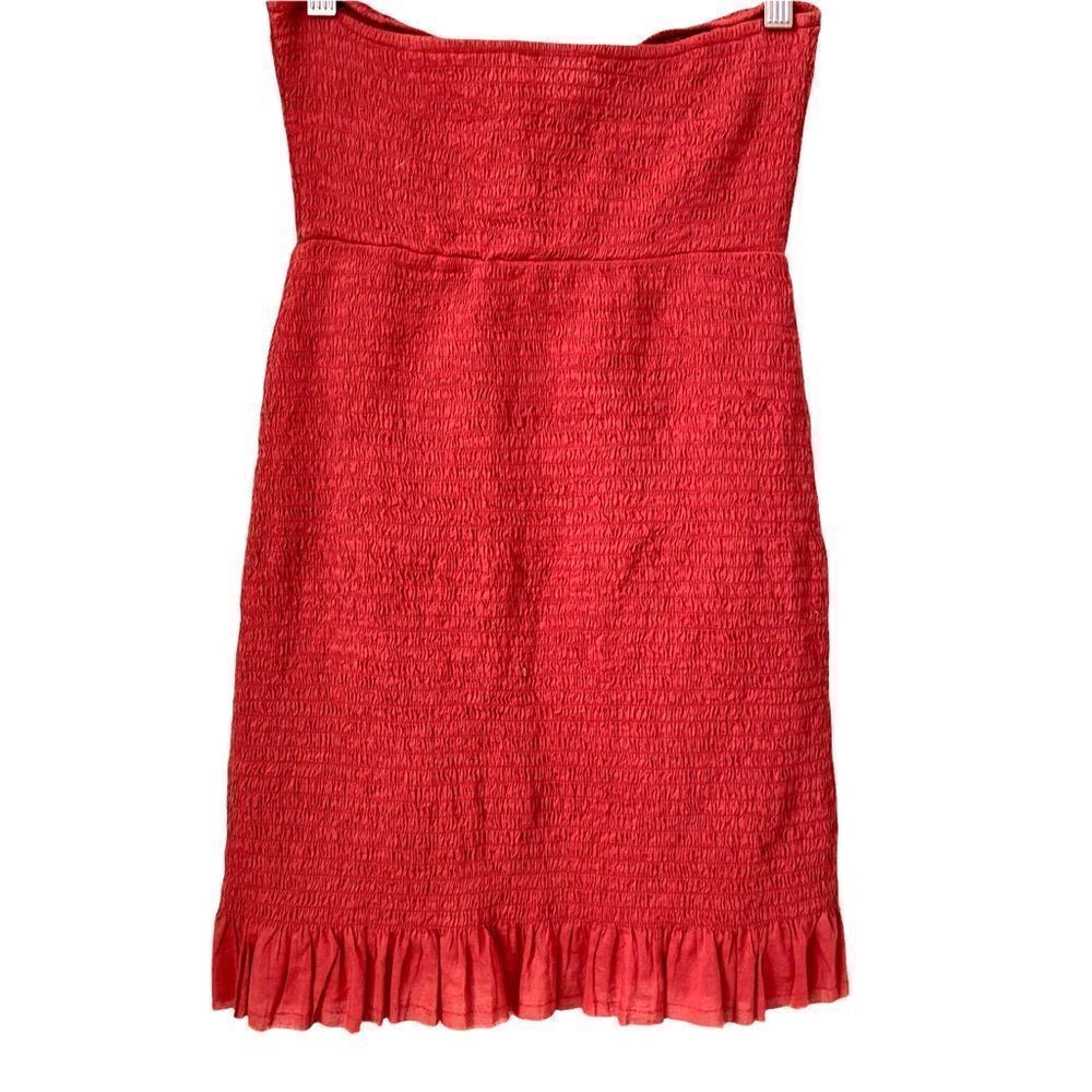 Free People Intimately Shirred Smocked Mini Halter Dress in Rust Orange Size S - Picture 8 of 13